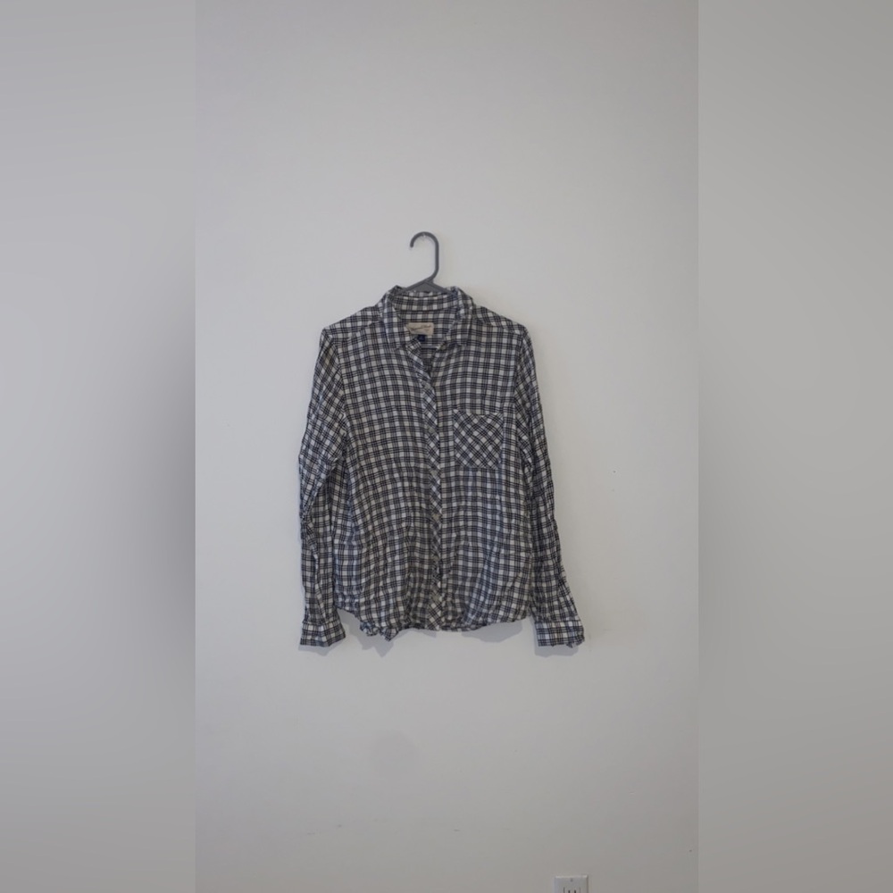 Universal Thread Black White Plaid Long Sleeve Shirt | Women's Casual Top